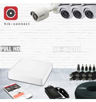 Комплект видеонаблюдения HD-TVI 4-х канальный 1080р KIT19-уличный